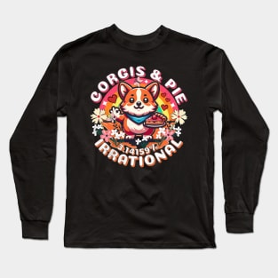 Pi Day Funny 3.14156% Love Irrational Corgi Long Sleeve T-Shirt